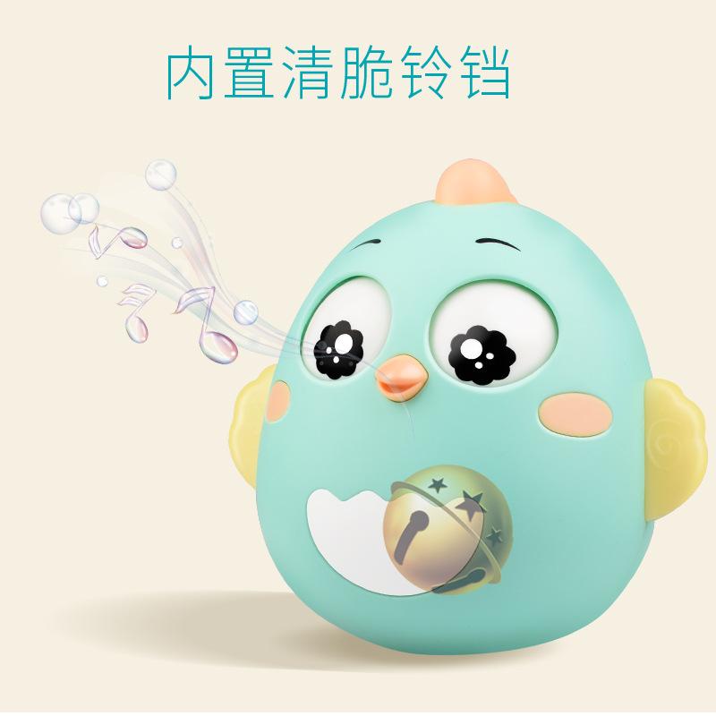 Kojenecká hračka Tumbler kuřátko 3-6-12 měsíců uklidňující pro novorozence raná výchova kousátko chrastítko dětská hračka