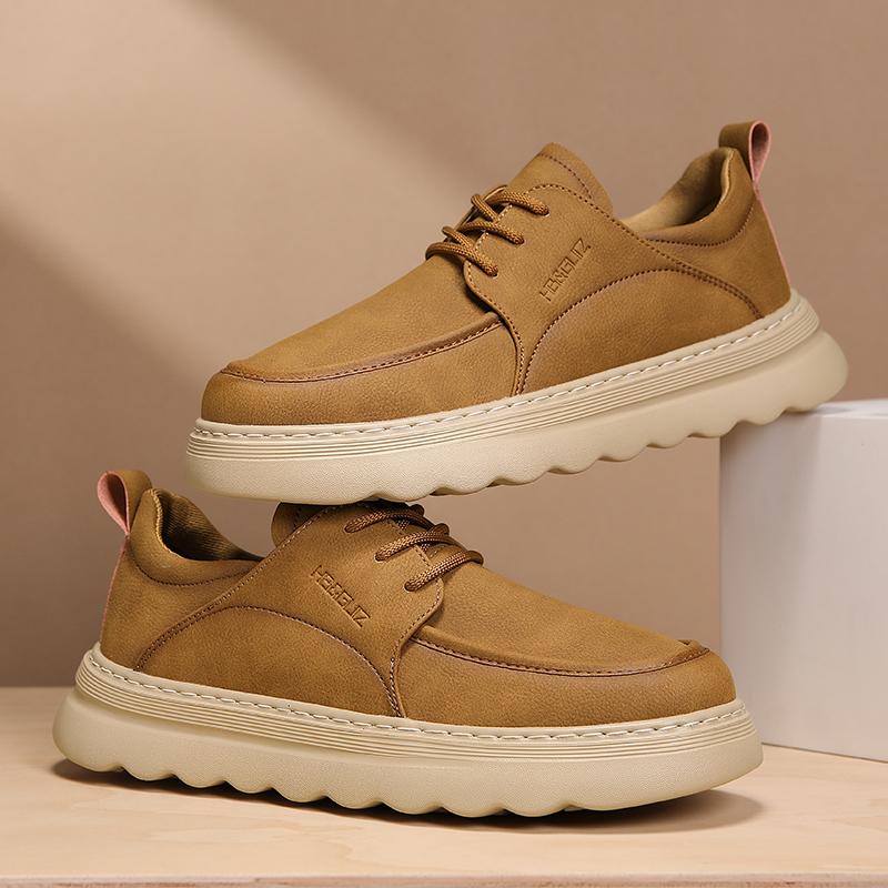 Zewnętrzne Skórzane Buty Codzienne Wygodne Męskie Tenis Masculino Antypoślizgowe Obuwie do Skateboardingu Proste Wygodne Trampki Buty do Chodzenia