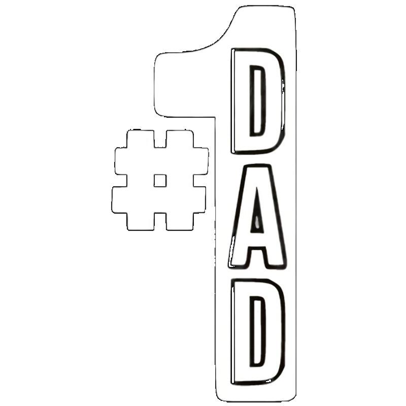 Black T Shirt with Number One Dad Print for Father Day Gift