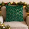 Green Embroidered Pillowcase, High-end Sofa/bedside Cushion Cover (pillow Insert Not Included)