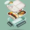 Boîte à lunch, Boîte à lunch portable en acier inoxydable, Avec vaisselle et compartiments séparés