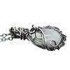 Women Necklace High Quality Vintage Silver Color Moonstones Lady Pendant for Prom