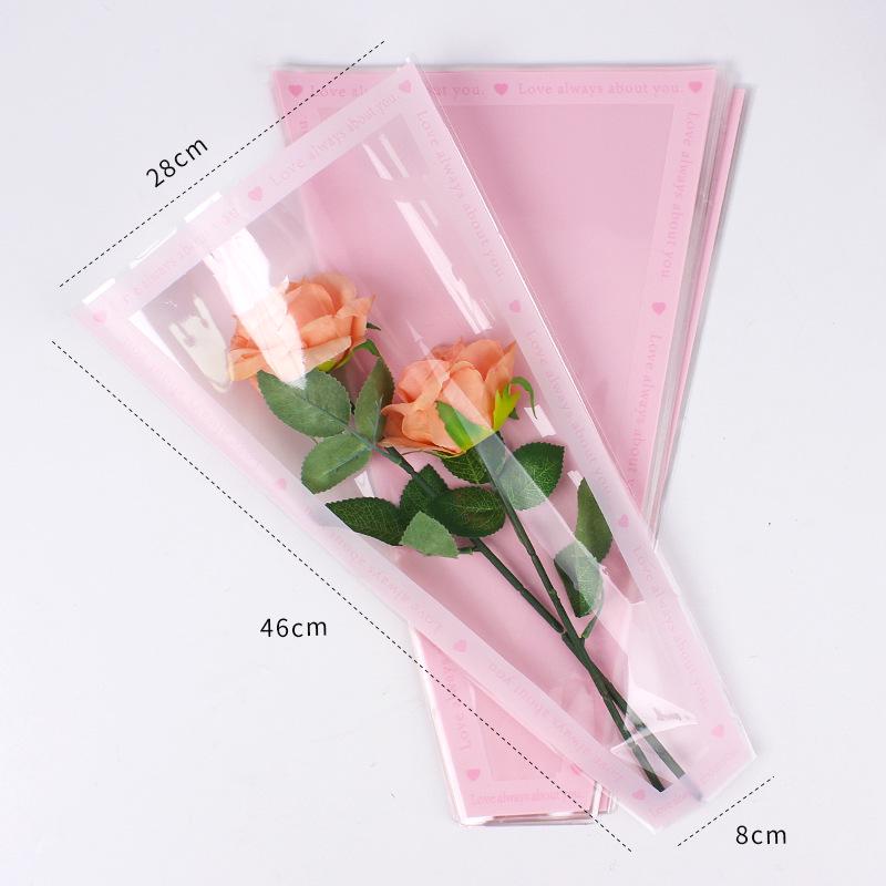 

Sweet Heart Bouquet Floral Packaging - Transparent Fresh Flower Wrapper for Florists and Street Stalls