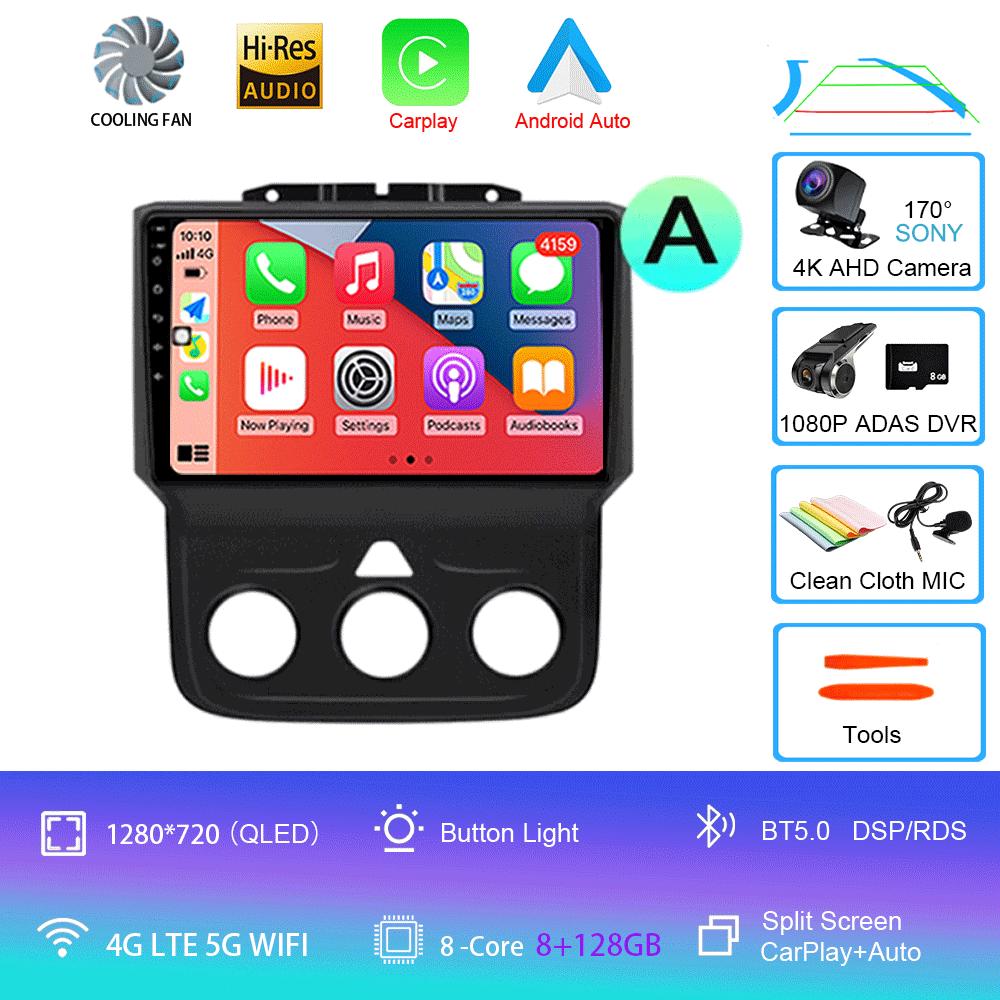 Android 14 Car Radio For T Dodge Ram 1500 2500 3500 2013-2018 Multimedia Stereo Video Player WiFi 4G Carplay Auto GPS Navigation