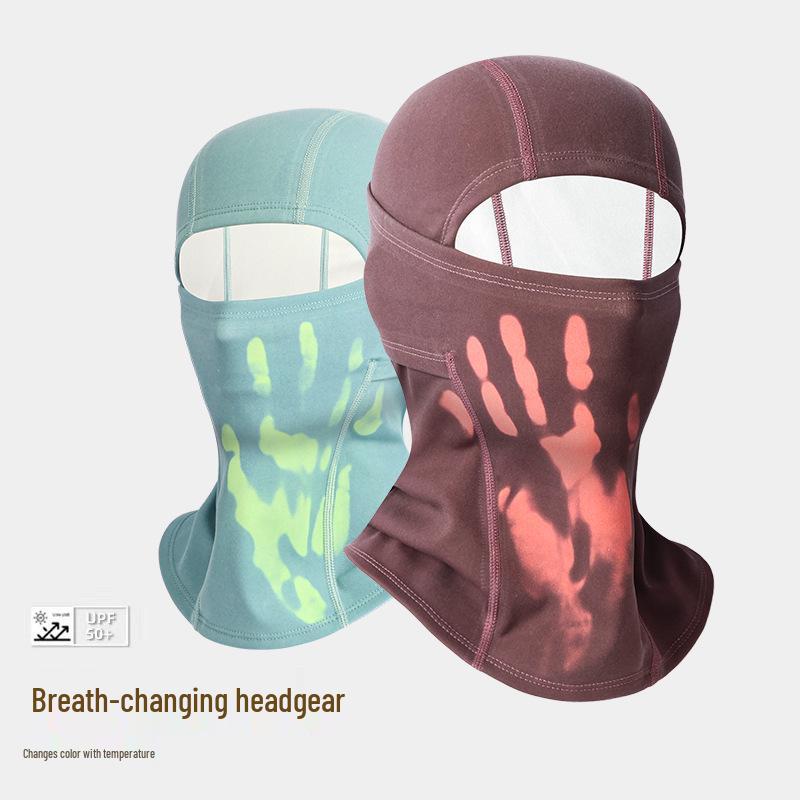 Color-Changing Thermal Winter Cycling Balaclava: Velvet-Lined, Windproof, Heat-Sensitive Ski Face Mask.