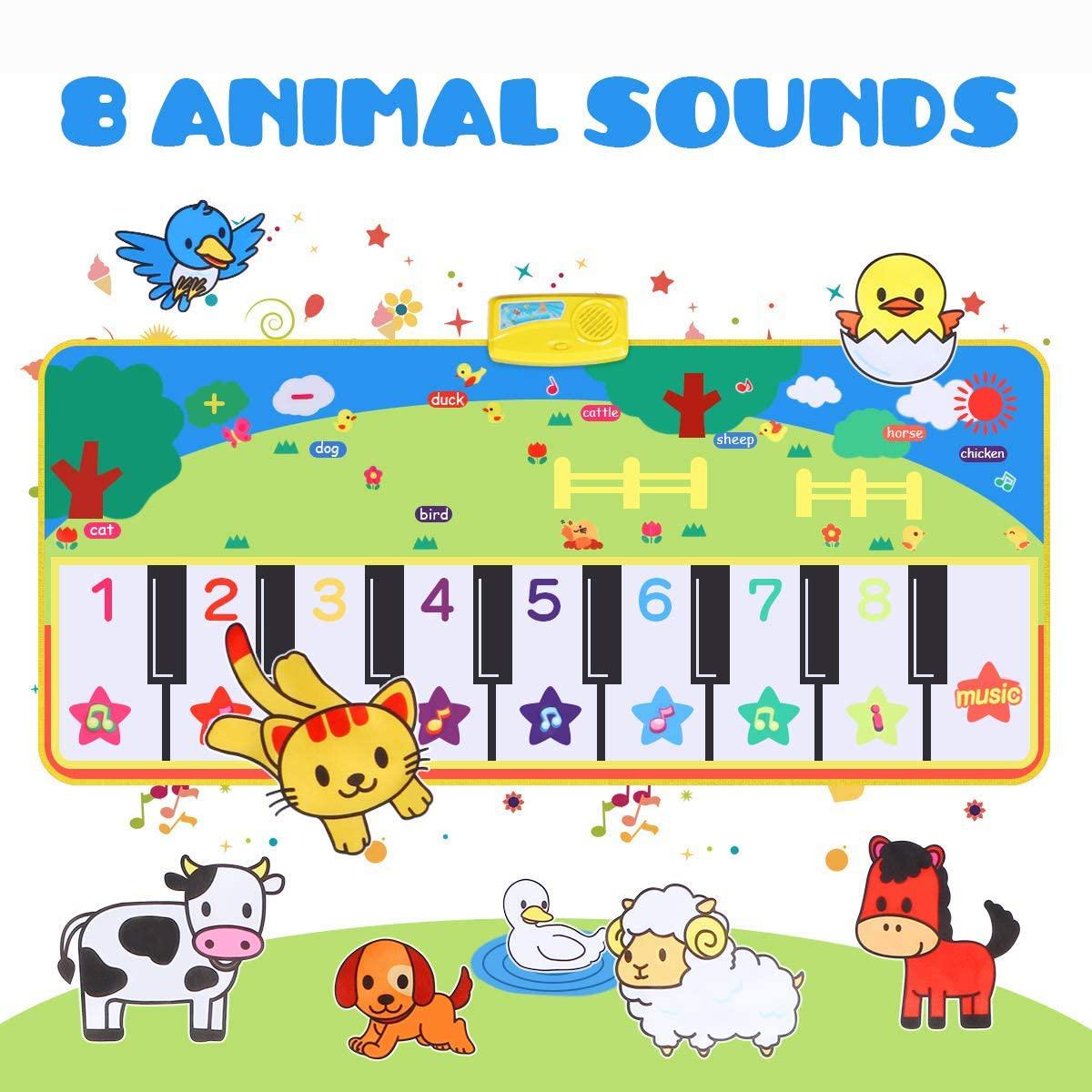 Музыкальные коврики Клавиатура Фортепиано Игровой коврик Танцевальный пол Музыкальный — фото 3