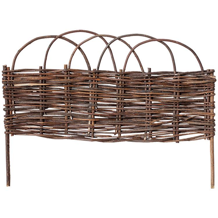 Willow Woven Garden Fence: Small Edging for Indoor/Outdoor Flower Beds, Lawns, Nurseries, Balconies, Courtyards.