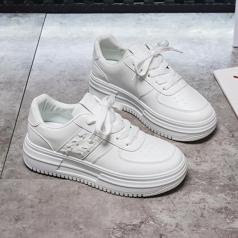 Wheat with Skirt White Shoes Women's Shoes New Student Casual Sneaker Thick Bottom All-Matching Board Shoes Women's Fashion