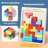 Drewniane Puzzle 3D Kwadratowe Zabawka Kolorowe Nieregularne Puzzle Dziecko Wczesne Myślenie Logika Zabawki Edukacyjne Kolor Kształt Gry Prezent dla Dzieci