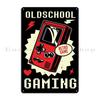 Oldschool Gaming Metal Sign Cinema Design Garage Club Decoration Personalized Tin Sign Poster