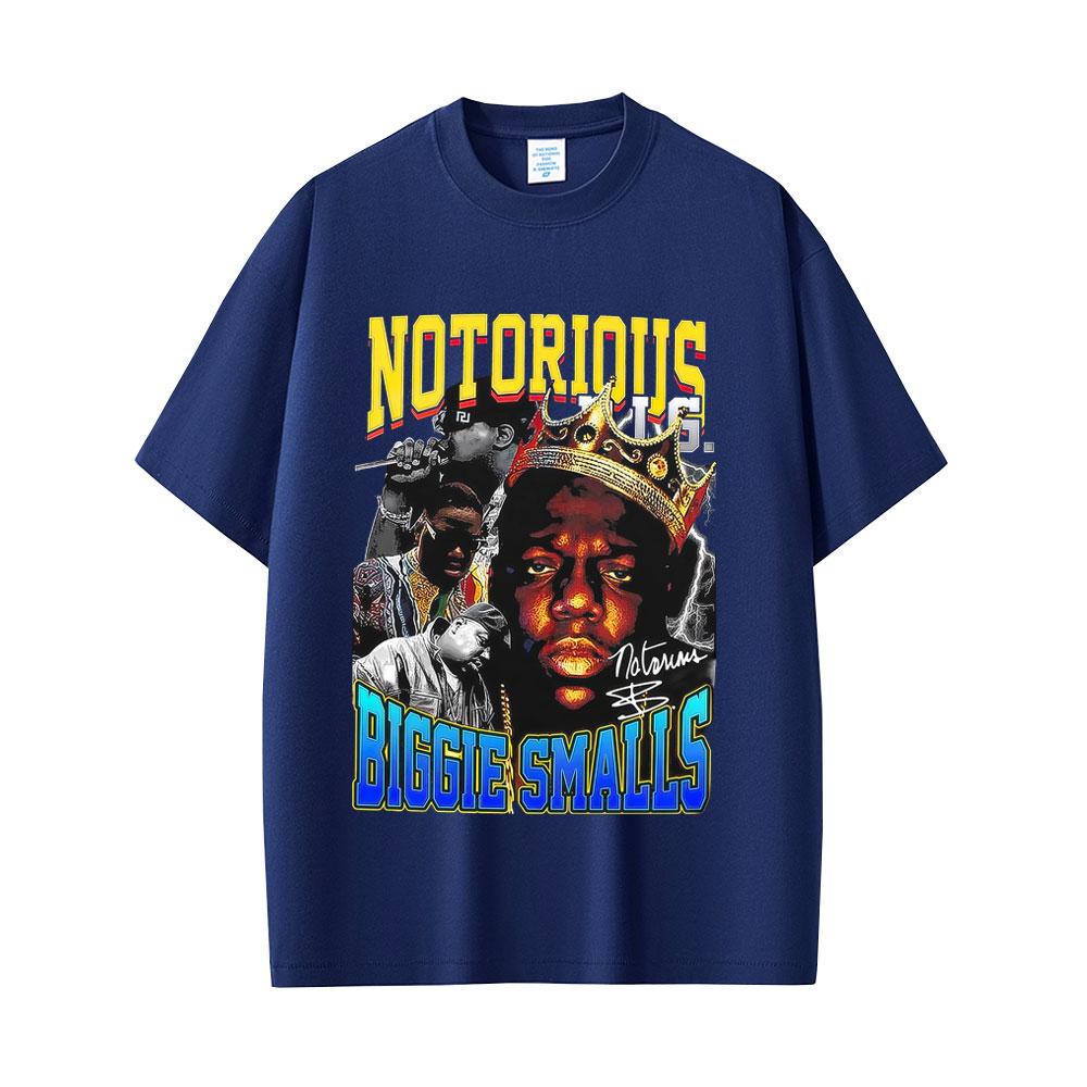 Rapper The Notorious Big Graphic T-shirt Biggie Smalls Print T Shirt Unisex's Women Hip Hop Vintage Oversized Short Sleeve T-shirts