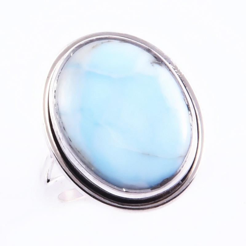 Natural Republic Larimar Gemstone Handmade 925 Sterling Silver Ring S.6" G7e57