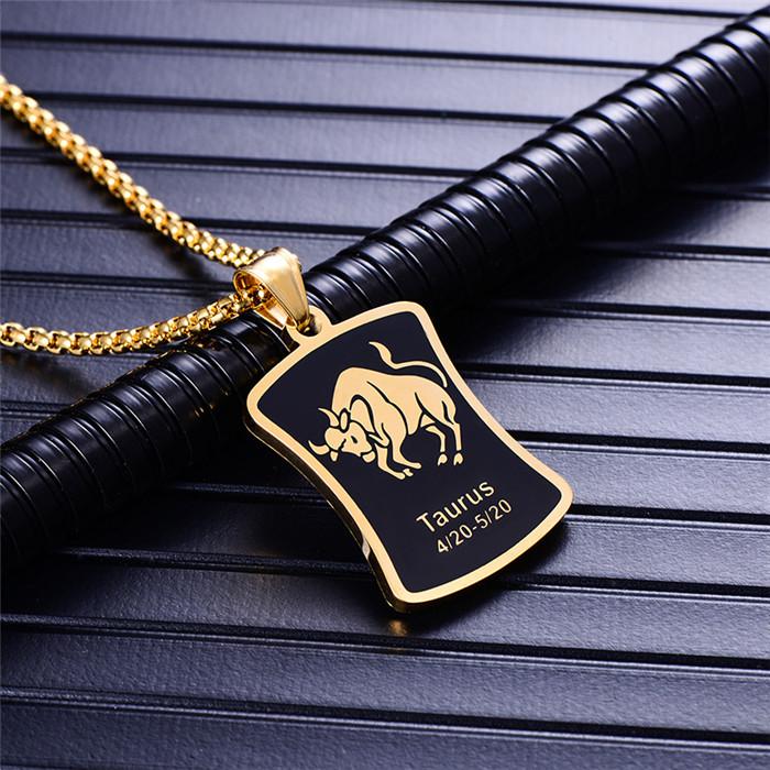 Skorpion 12 Konstelacji Naszyjnik Prezenty Urodzinowe Kolor Złoty Stal Nierdzewna Amulet Wisiorek Znak Zodiaku Biżuteria Collier