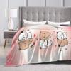 Bubu Dudu Flannel Blanket Winter  Super Soft Throw Blanket for Kids Adult Outdoor Print Bedspread Sofa Bed Cover