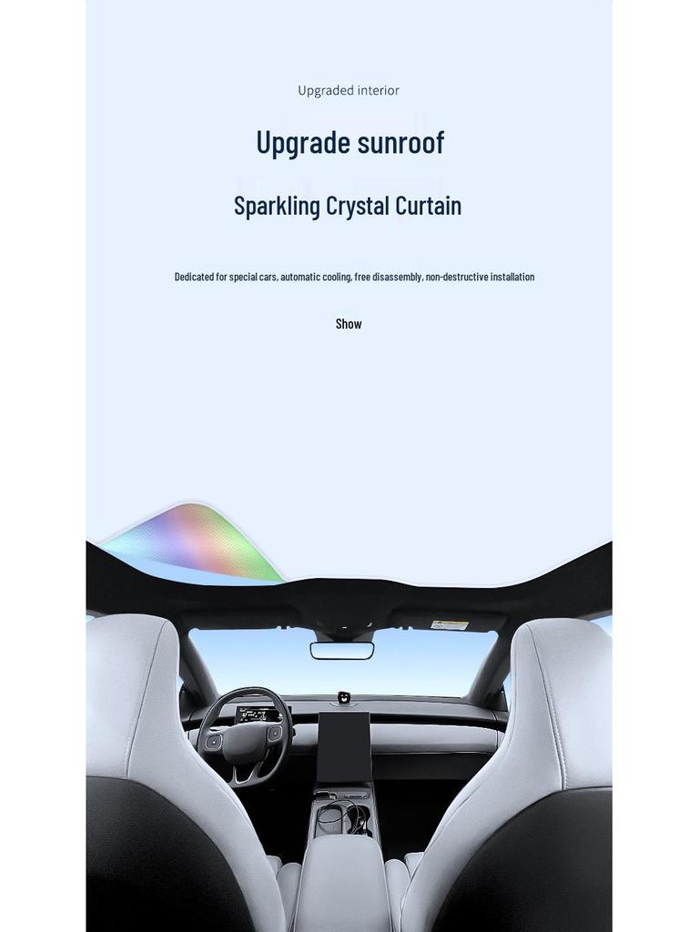 Nio EC6 Sunroof Ice Crystal Sunshade: Heat Insulation & Privacy