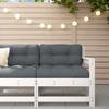 VidaXL Garden Chair with Cushions White Solid Pine Wood, Lounge Chair, Outdoor Chair, Outdoor Seat, Seat 825570