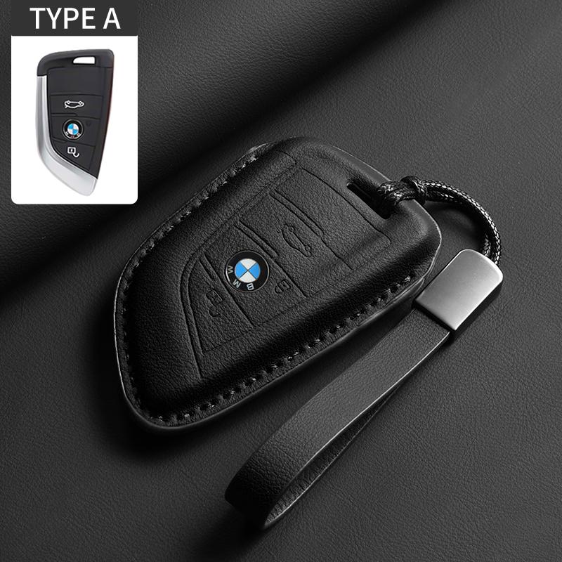 Leather Car Key Case Full Flip Shell For BMW 1 3 5 7 Series 320i 530i 550i F20 F15 F16 F48 G20 G30 G01 G02 G05 G11 X1 X3 X4 X5 NH8