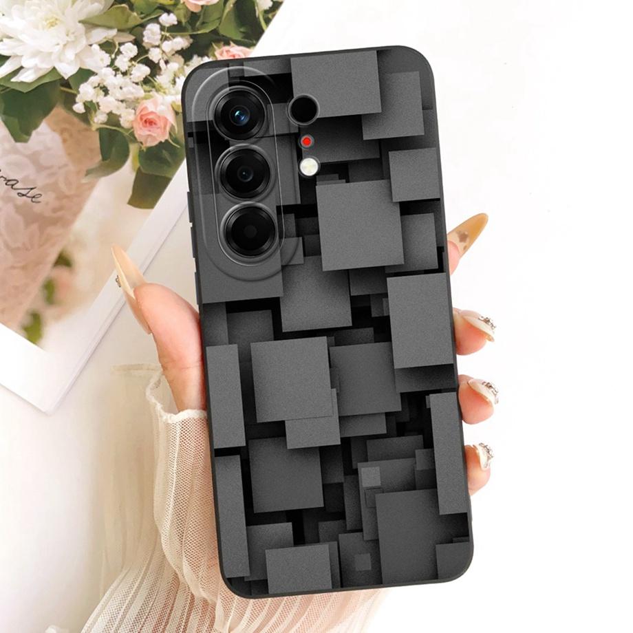 Soft Silicone Phone Case For Tecno Camon 50 Pro 4G Black Cat Cartoon Dragon Animals Pattern Bumper For Camon 50Pro CN5c Cover