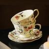 French Floral Bird Patterned Ceramic Cups Plates Vintage Painted Mugs Dining Tables Coffee Cup Afternoon Tea Cups Tea Cup