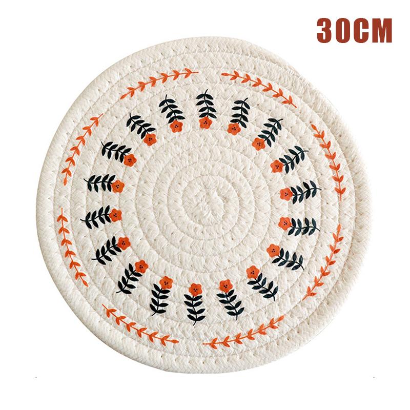 Wärmedämmkissen aus bedruckter, gewebter Baumwolle im nordischen Stil, Untersetzer für Essgeschirr, Schüsselunterlage, Auflaufform, Untersetzer für Teekanne, Verbrühungsschutz, Tischset