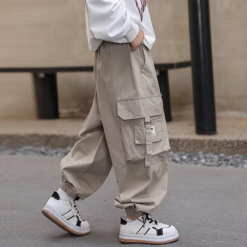 Boys Spring Autumn Casual Long Pants Big Kids Basic Trousers