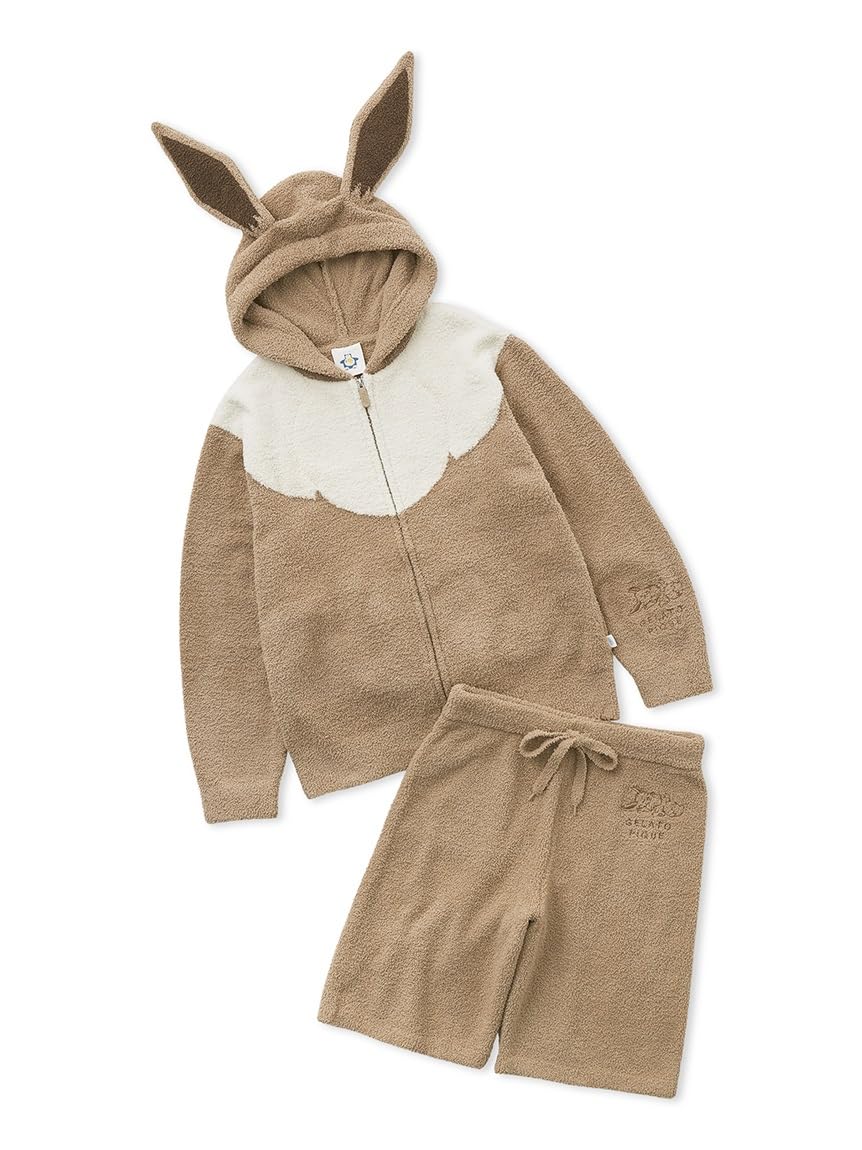 

[Gelato Pique] Men sBaby Moco Eevee Hoodie & Shorts Set PMNT244027 Men s CML Size L