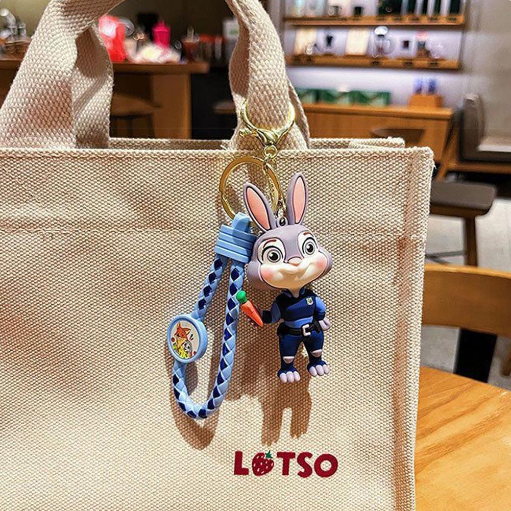 Kawaii Animal Keychain Key Ring Bag Charm for Backpack Purse Car Key Accessories Ornament Gift for Child