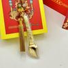 Pure Gold Tassel Pendant: Successful Landing Souvenir from Wutai Mountain - Good Luck Gift and Collection