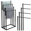 Tormes Black 4-Arm Towel Rack Stand