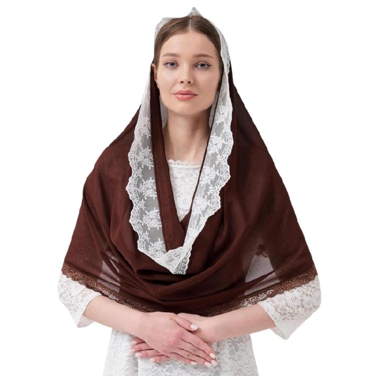 Skin Friendly Lace Headcover Communion Headcover Veil Religious Event Veil for Bridal Event, and Daily Fashion