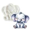 Babyelefant Silikon Sugarcraftform Choklad Cupcake Bakning Fondant Tårta Dekoreringsverktyg