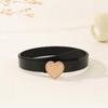 Heart-Shaped Women's Fashion Black Waist Belt for Jeans