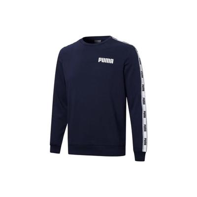 Vintage Logo Print Crew Neck Sweatshirt Men Tops Blue 848722-06