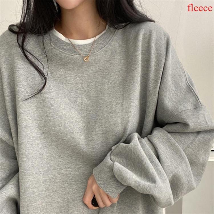 Korean Style Loose Two Piece Sweater Set Women Solid Color Versatile Padded Top Jacket for Spring and Autumn