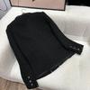 Fashionable and Elegant Round Neck Single-Breasted Light Luxury Socialite High-End Temperament Design Tweed Woven Jacket
