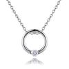 Hot-selling Exquisite and Simple S925 Sterling Silver Flash Diamond Ring Necklace Women's Fashion Short Collarbone Chain
