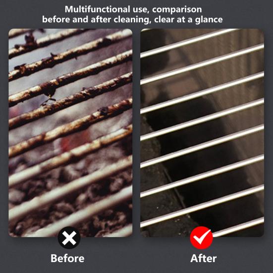 Cleaning Brush 3-in-1 Grill Scrubbing Brush Sponge Greasy Dirt Shovel with Hanging Hole Kitchen Long Handle Brush BBQ Tool