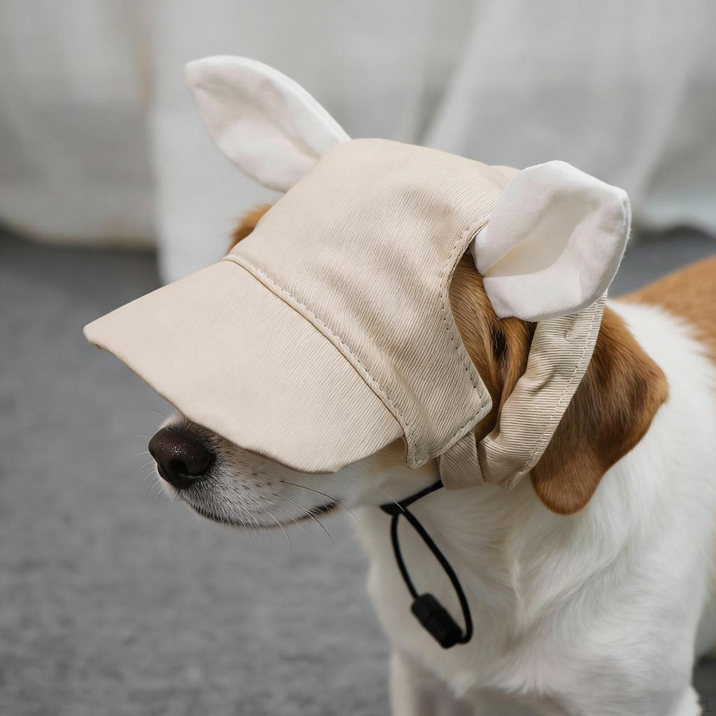 Adjustable Dog Baseball Cap Made of Breathable Canvas with A Wide Brim, Windproof Closure And Ear