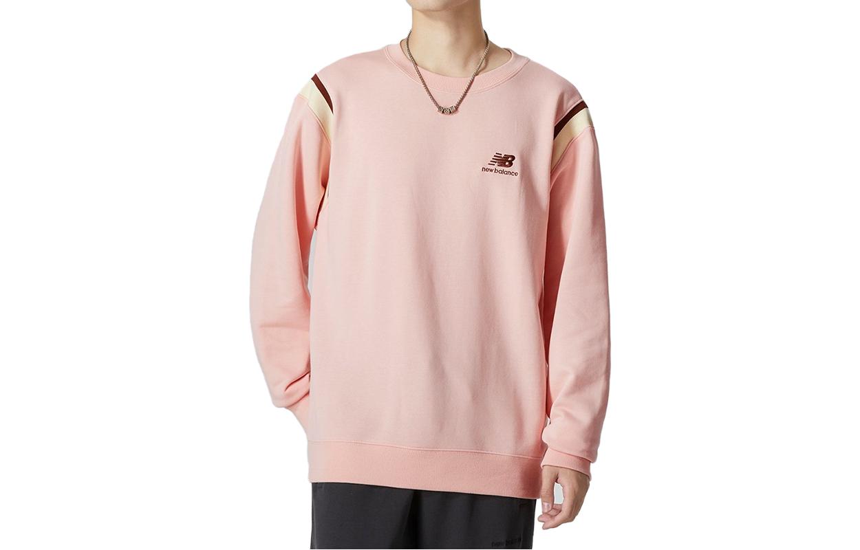 New Balance Sweatshirts Men s Pink Crew Neck Moderate Other AMT23559-PIE XL