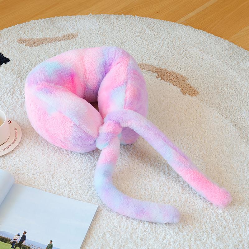 Cartoon Colorful U-Shaped Pillow Neck Pillow Home Pillow Cushion Girl Travel Rest Neck Pillow Girlfriend Birthday Gift