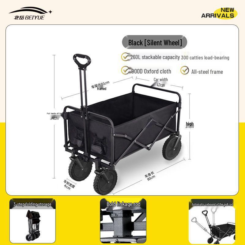 Faltbarer Outdoor-Camping-Handwagen und Picknick-Trolley