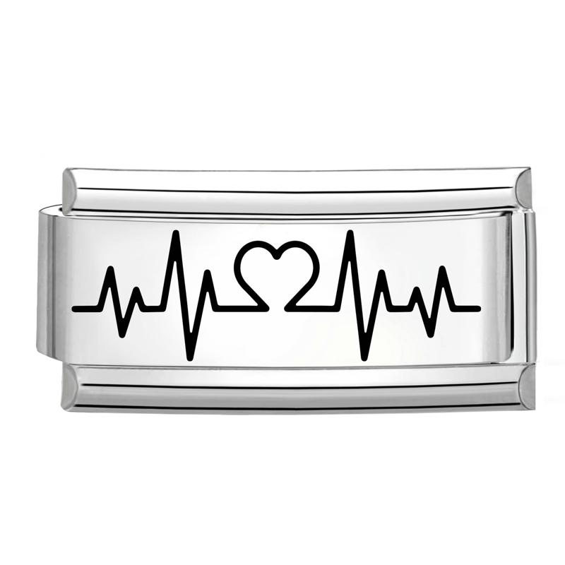 Lasergravur Klavier Herz Stern Flügel NO.7 Lippen Italienische Charm-Glieder Passen 9mm Armband Edelstahl Männer Frauen DIY Herstellung Geschenke