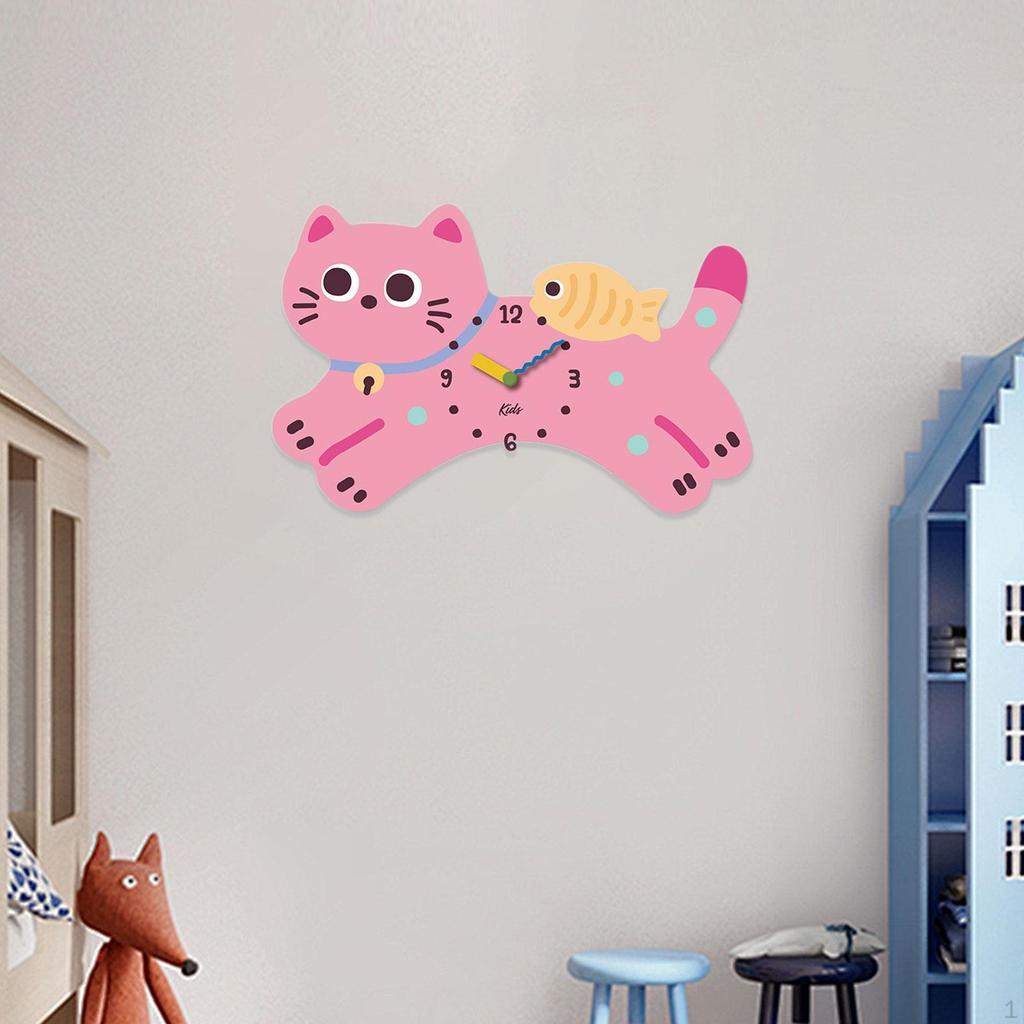 Cat Wall Decoration Decorative Watch for Children's Room Living