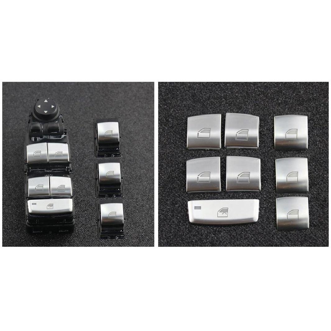 

Автомобильный Стайлинг, кнопка подъема окна, крышка, наклейки, отделка для BMW M2 M3 M4 M5, дверной подлокотник, панель, авто интерьер серебряный