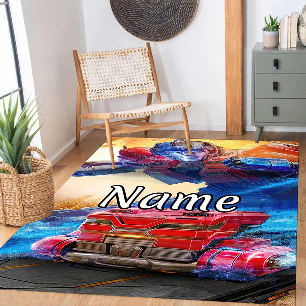Love Transformers (16) Customize your name rug, office chair cushion, home bedroom living room gift.