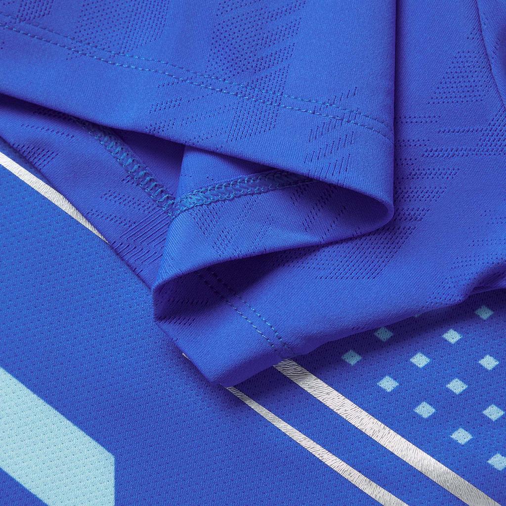 Li-Ning Pohodlné Ležérne Jednofarebné Blokové Krátkorukávové Tričko Pánske Vrcholy Jasne Modré AAYV085-2