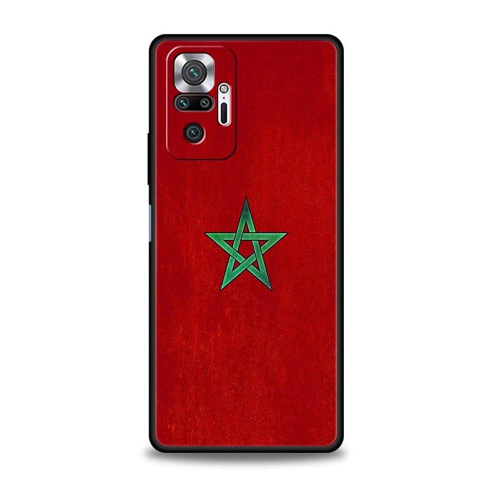 Morocco Flag Passport Phone Case For Xiaomi Redmi Note 14 13 5G 10 11 12 Pro Plus 4G 14C 13C 12C 10C Black Cover