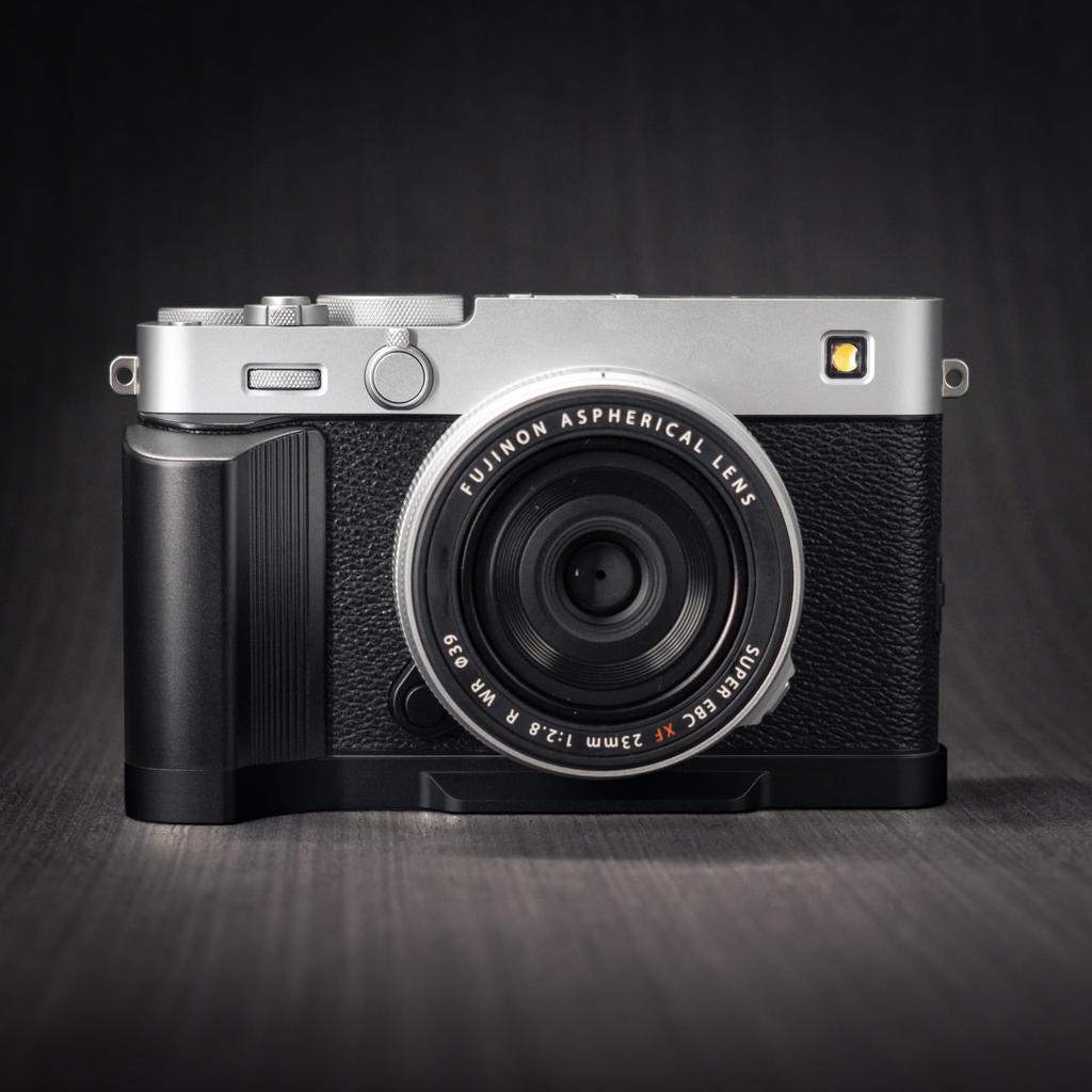 Iborrys Uchwyt do aparatu dla FUJIFILM Dedykowany Szybkozłączka Stop Aluminium Aparat Oryginalny Wzór Retro Aluminium X-E5, Płytka w kształcie litery L, Uchwyt, Antypoślizgowy