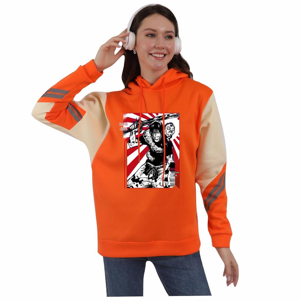Jujutsu Kaisen Men's Patchwork Color Block Hoodie - Japanese Casual Style