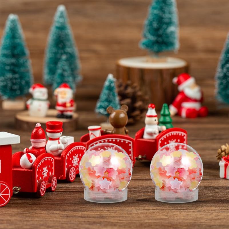 FOMIYES 20 Pieces Transparent Snow Globes with Caps for Craft Plastic Sky Globes Screw-Off Making, Multi-Purpose